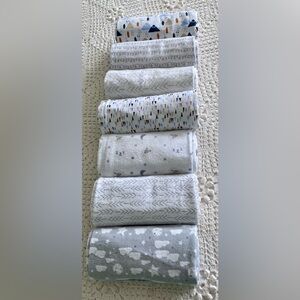 Bundle 7 Cotton Baby Receiving Blankets, Like New